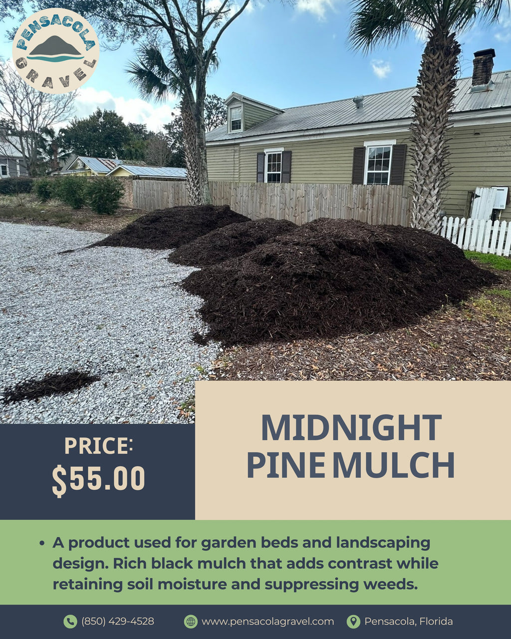 Midnight Pine Mulch {PER YARD}