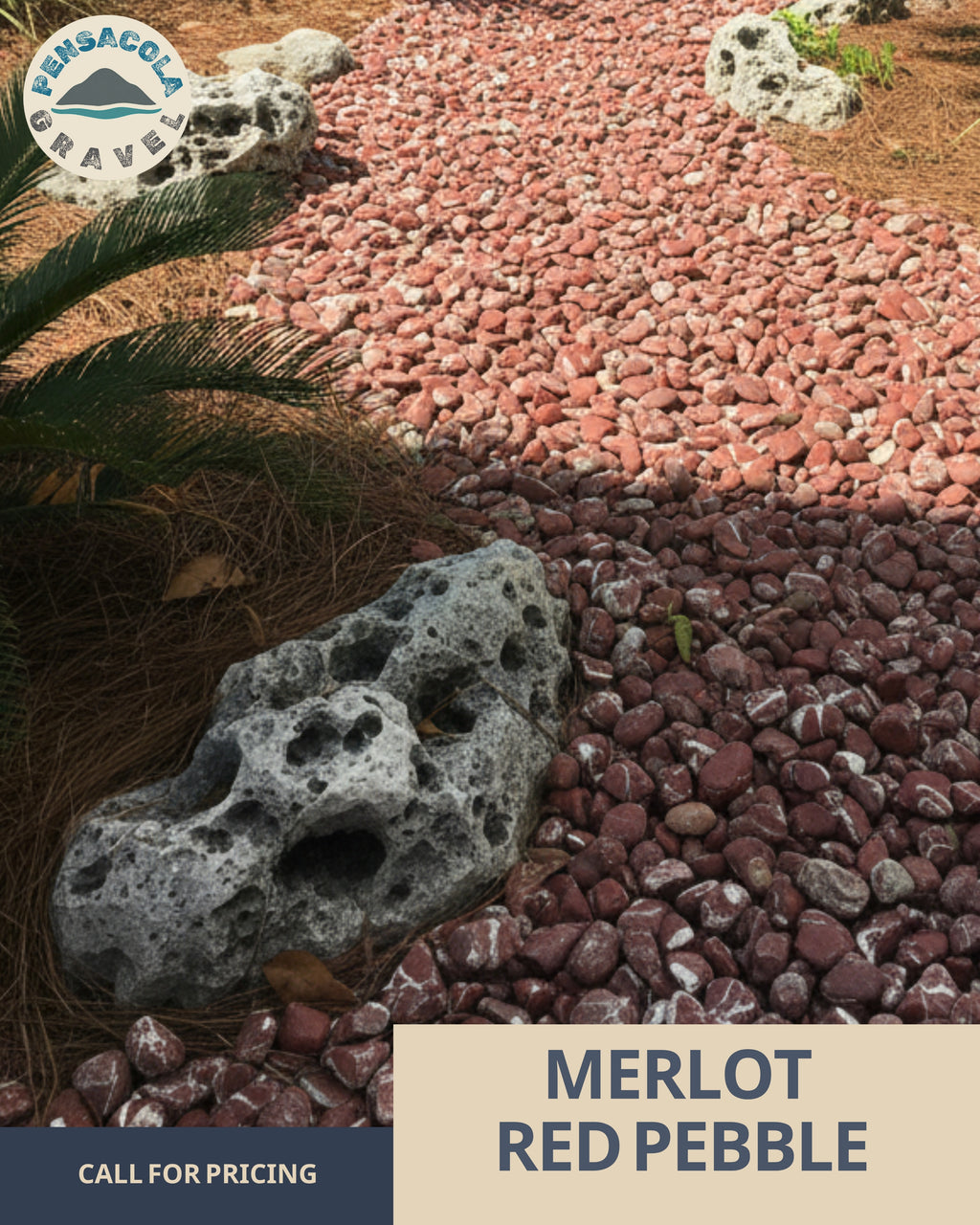 Merlot Red Pebble {Per Pallet}