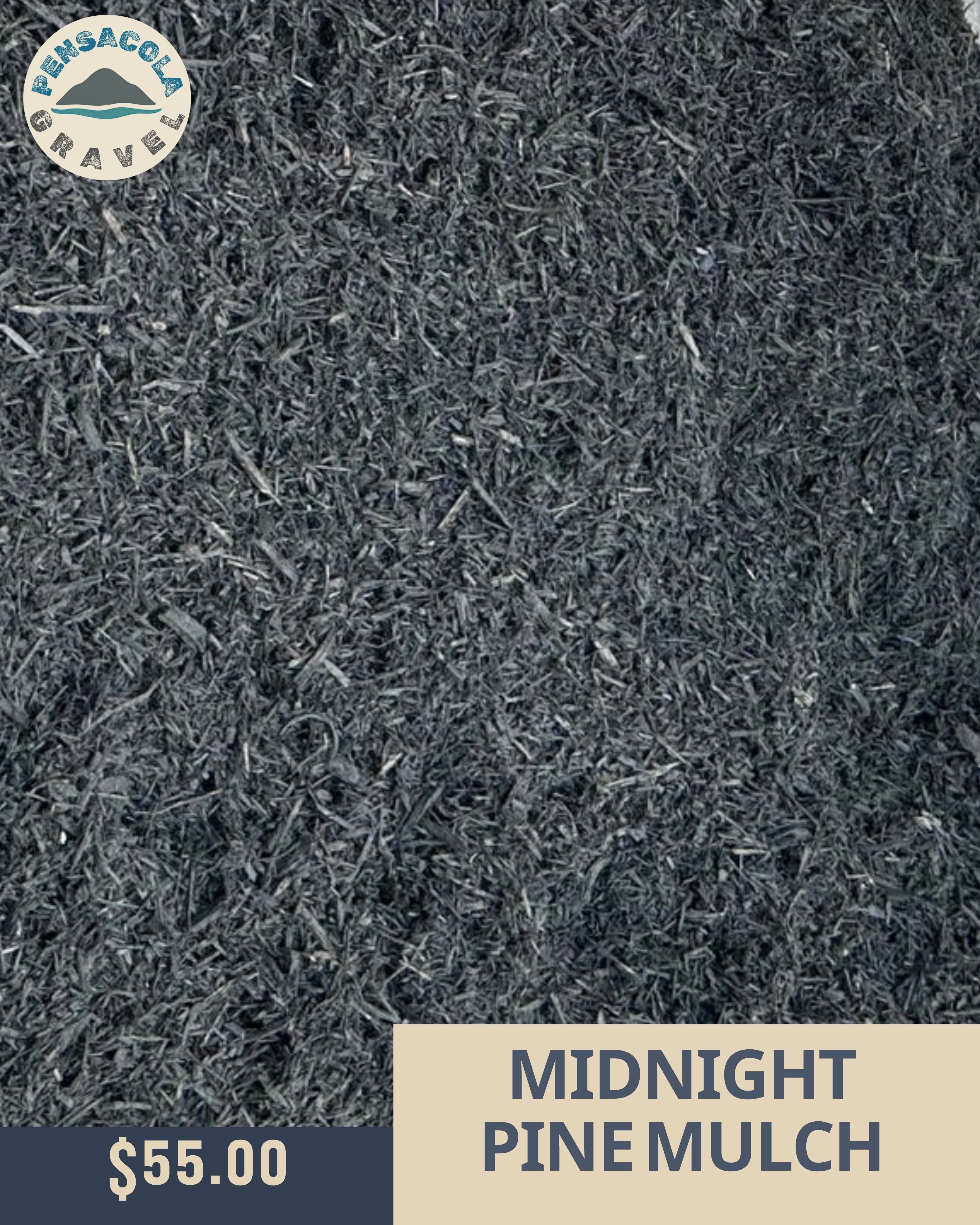 Midnight Pine Mulch {PER YARD}