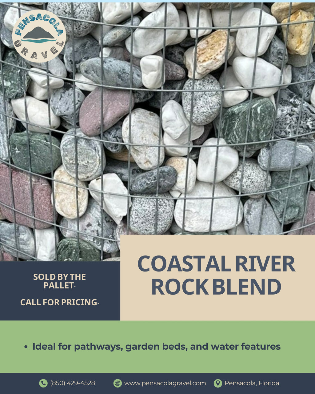 Coastal River Rock Blend {Per Pallet}