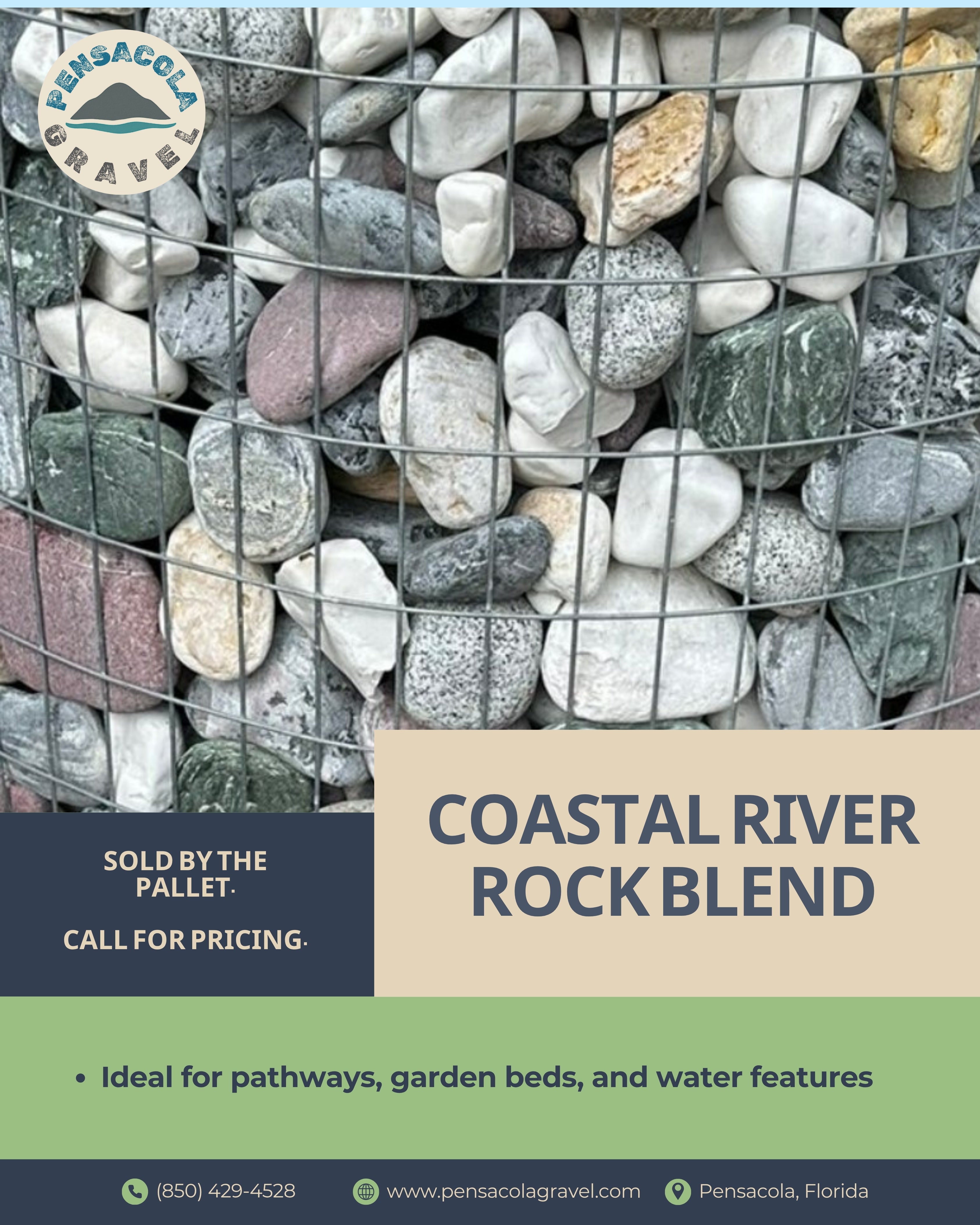 Coastal River Rock Blend {Per Pallet}